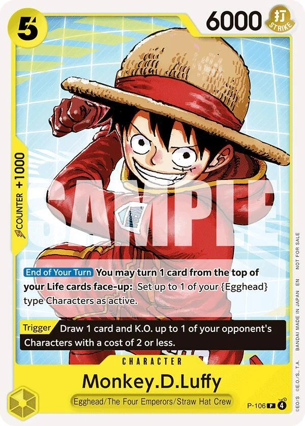 Monkey.D.Luffy, One Piece Promotion Cards P-106