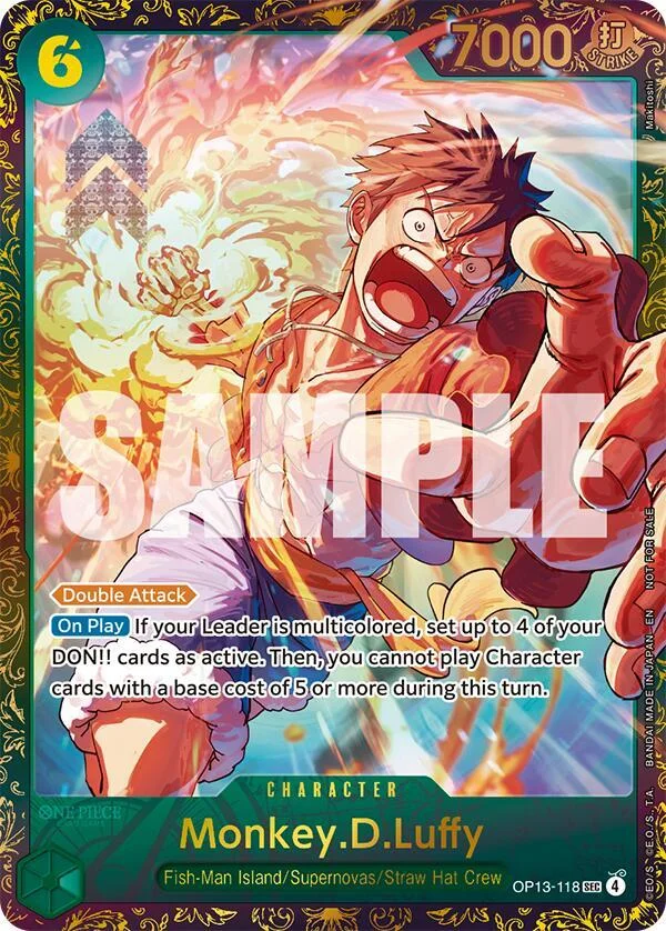Monkey.D.Luffy, One Piece Promotion Cards OP13-118