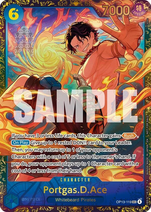 Portgas.D.Ace, One Piece Promotion Cards OP13-119