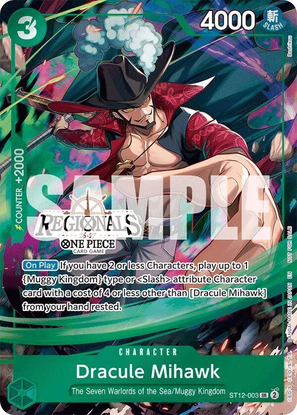 Dracule Mihawk, One Piece Promotion Cards ST12-003