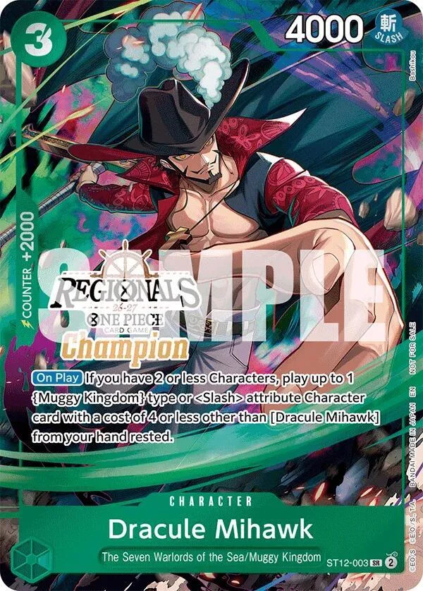 Dracule Mihawk, One Piece Promotion Cards ST12-003