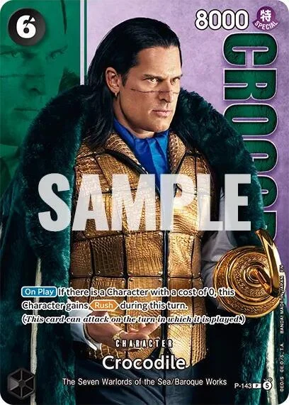 Crocodile, One Piece Promotion Cards P-143