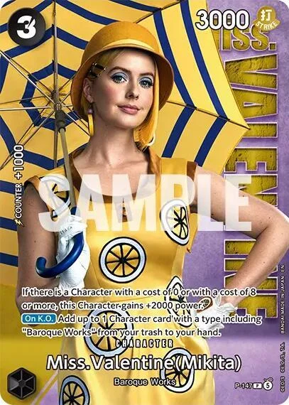 Miss.Valentine (Mikita), One Piece Promotion Cards P-147