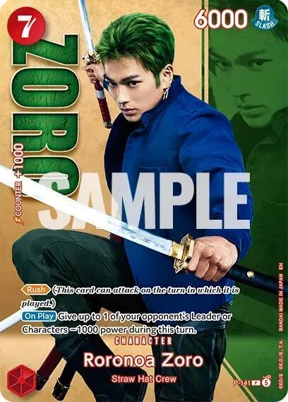 Roronoa Zoro, One Piece Promotion Cards P-141
