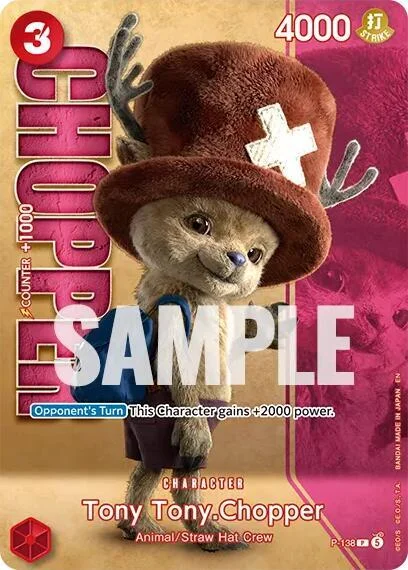 Tony Tony.Chopper, One Piece Promotion Cards P-138
