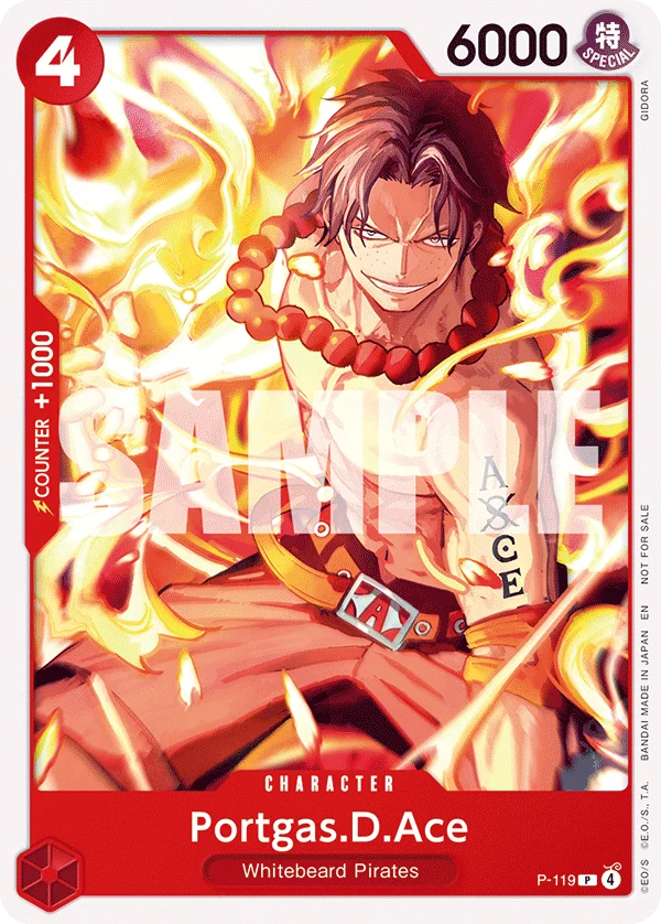 Portgas.D.Ace, One Piece Promotion Cards P-119