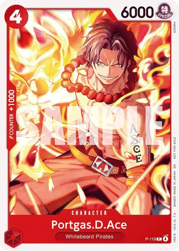 Portgas.D.Ace, One Piece Promotion Cards P-119