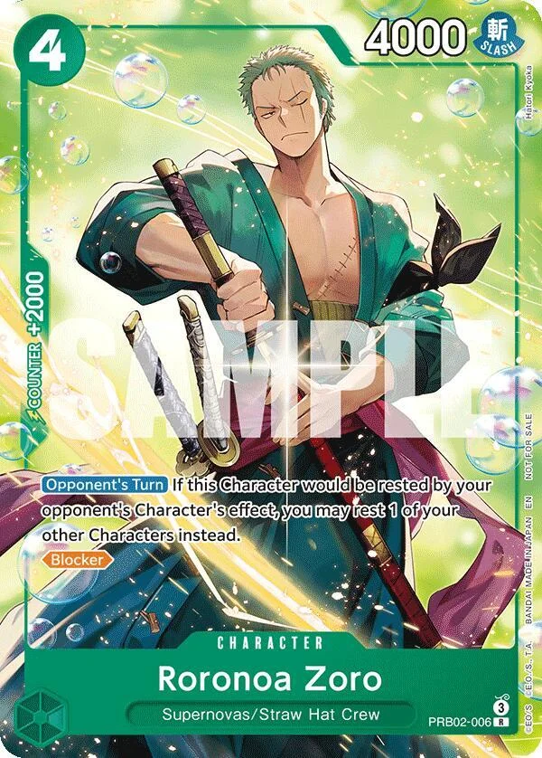 Roronoa Zoro, One Piece Promotion Cards PRB02-006