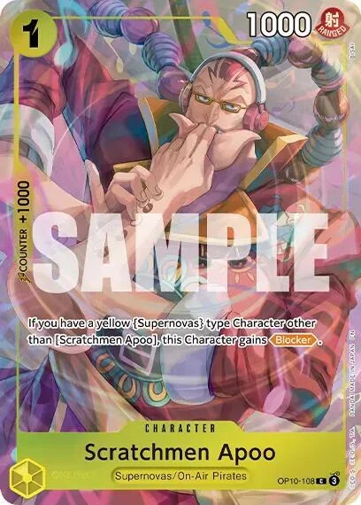 Scratchmen Apoo, One Piece Promotion Cards OP10-108