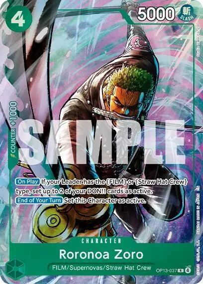 Roronoa Zoro, One Piece Promotion Cards OP13-037