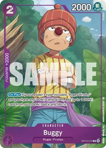 Buggy, One Piece Promotion Cards OP13-072