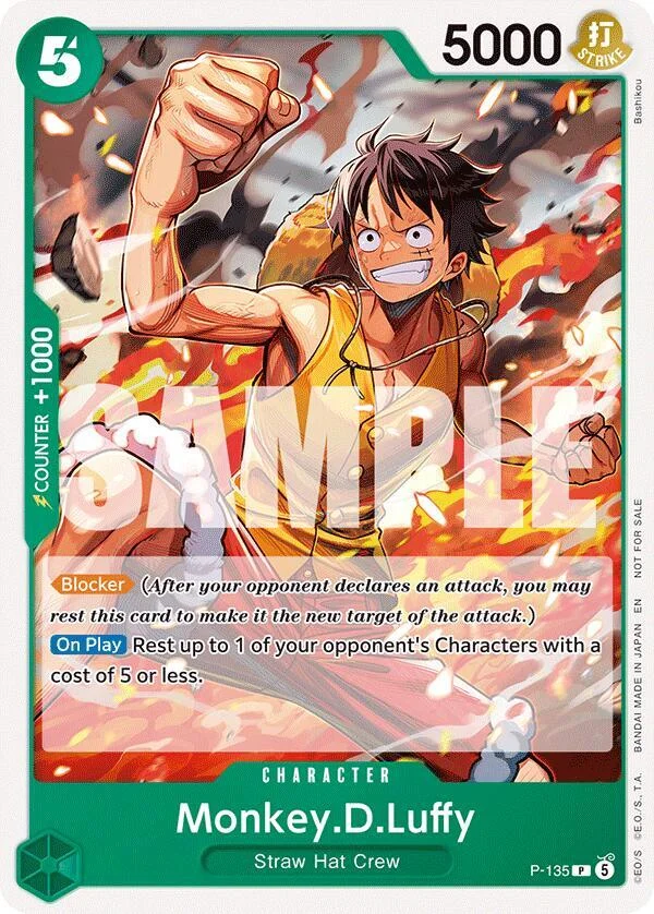 Monkey.D.Luffy, One Piece Promotion Cards P-135