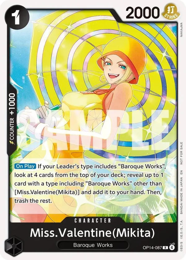 Miss.Valentine(Mikita), One Piece Promotion Cards OP14-087