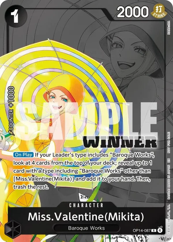 Miss.Valentine(Mikita), One Piece Promotion Cards OP14-087