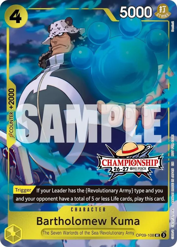 Bartholomew Kuma, One Piece Promotion Cards OP09-108