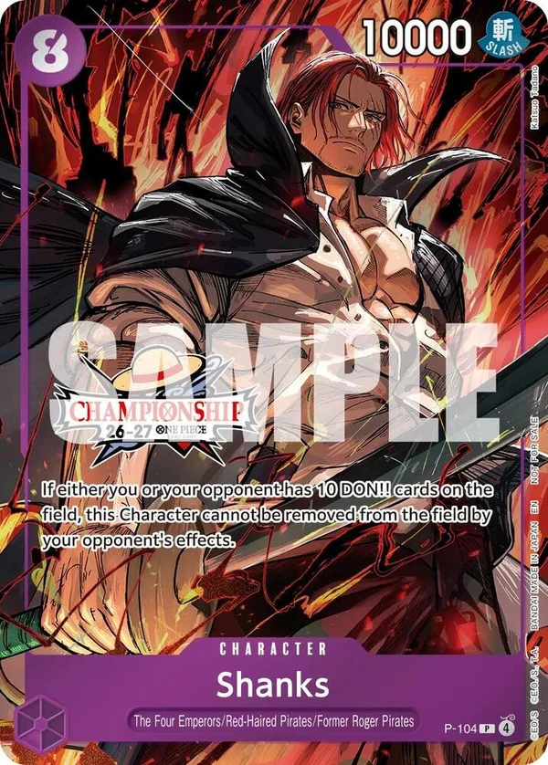 Shanks, One Piece Promotion Cards P-104