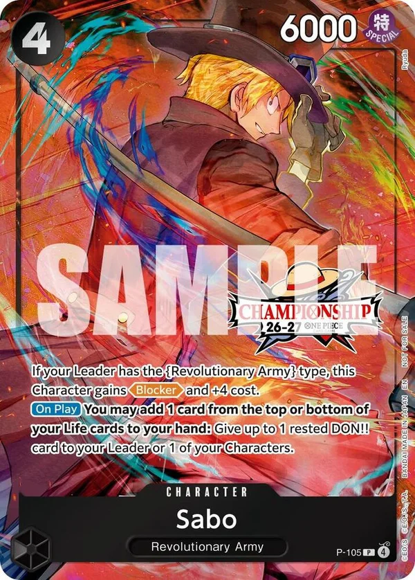Sabo, One Piece Promotion Cards P-105