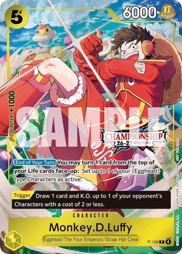 Monkey.D.Luffy, One Piece Promotion Cards P-106