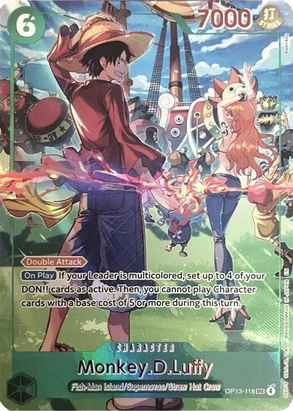 Monkey.D.Luffy, One Piece Promotion Cards OP13-118