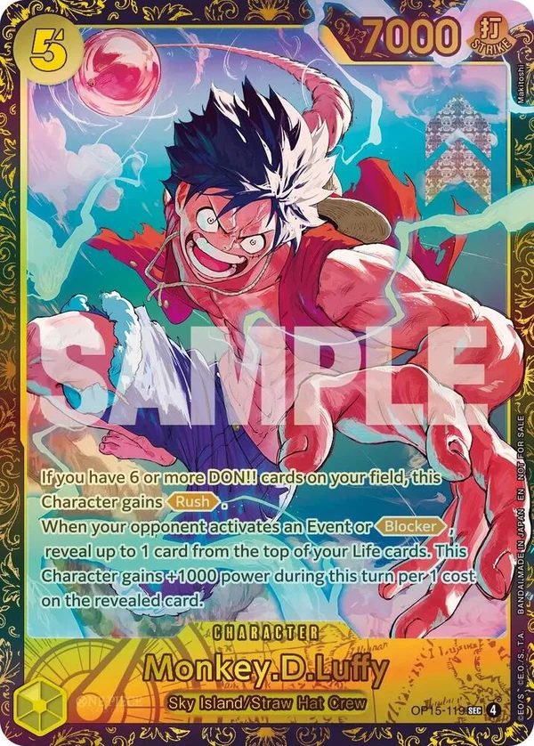 Monkey.D.Luffy, One Piece Promotion Cards OP15-119