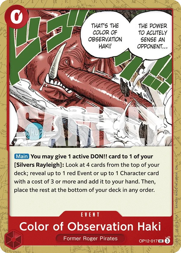 Color of Observation Haki, One Piece Promotion Cards OP12-017