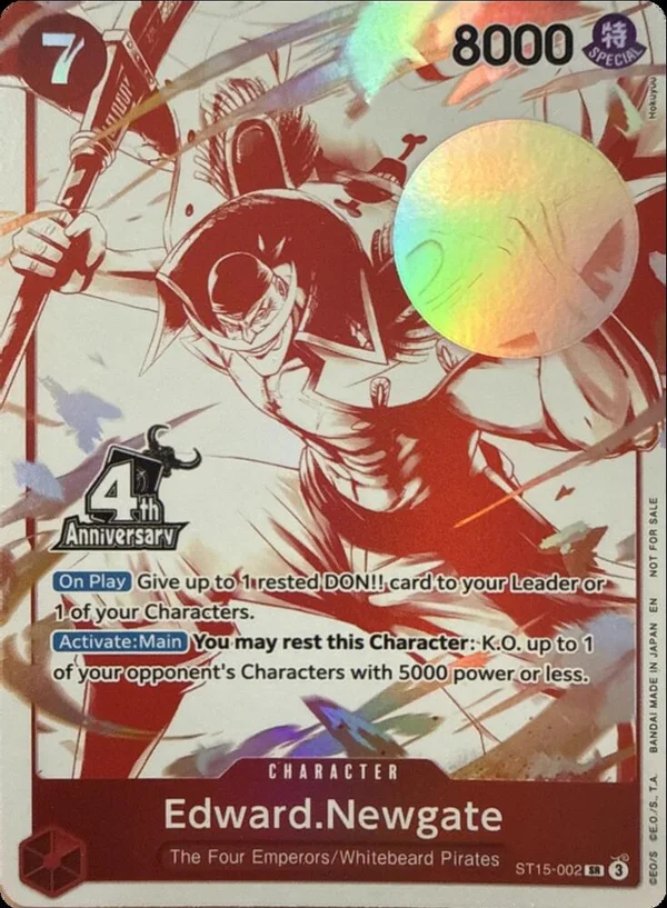 Edward.Newgate, One Piece Promotion Cards ST15-002