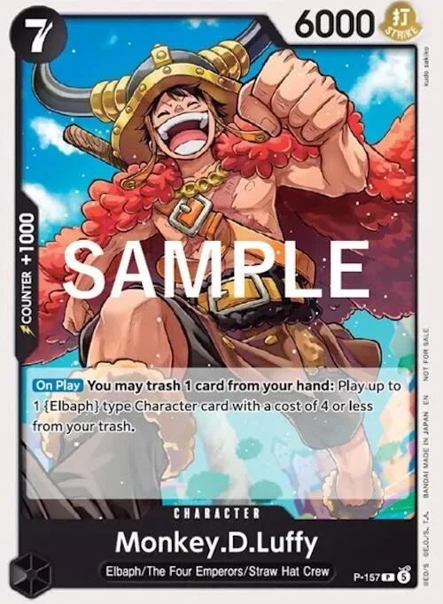 Monkey.D.Luffy, One Piece Promotion Cards P-157