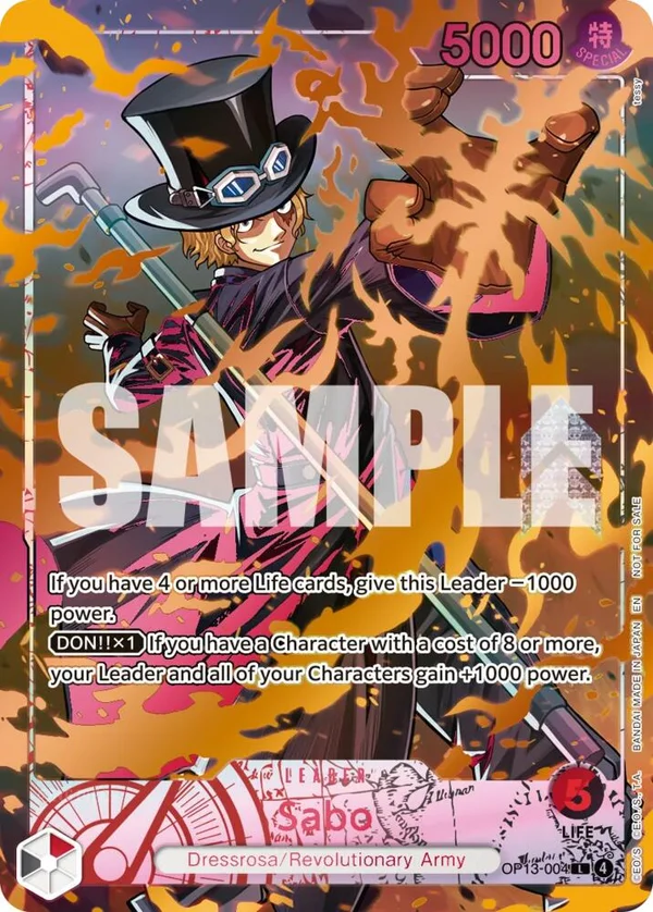 Sabo, One Piece Promotion Cards OP13-004