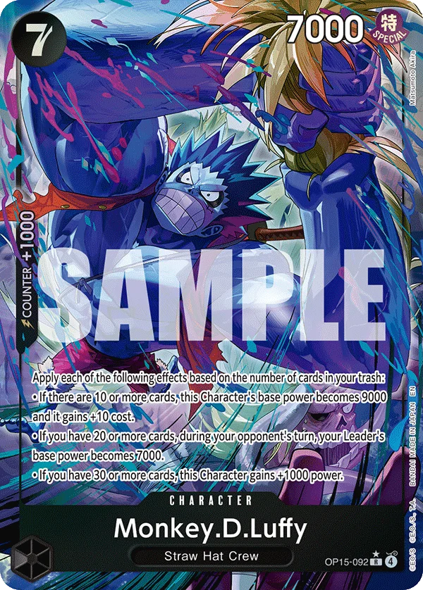 Monkey.D.Luffy, One Piece Promotion Cards OP15-092