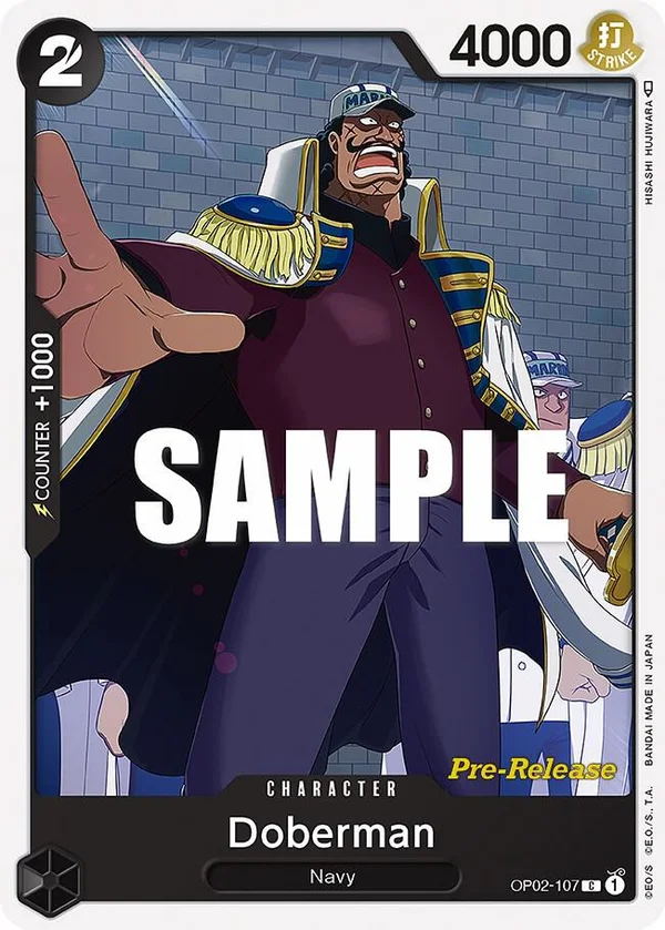 Doberman, Paramount War Pre-Release Cards OP02-107