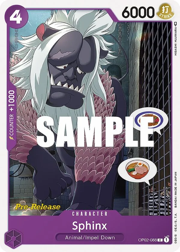 Sphinx, Paramount War Pre-Release Cards OP02-088