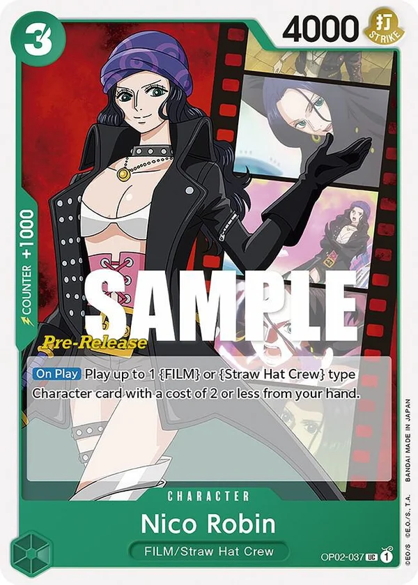 Nico Robin, Paramount War Pre-Release Cards OP02-037