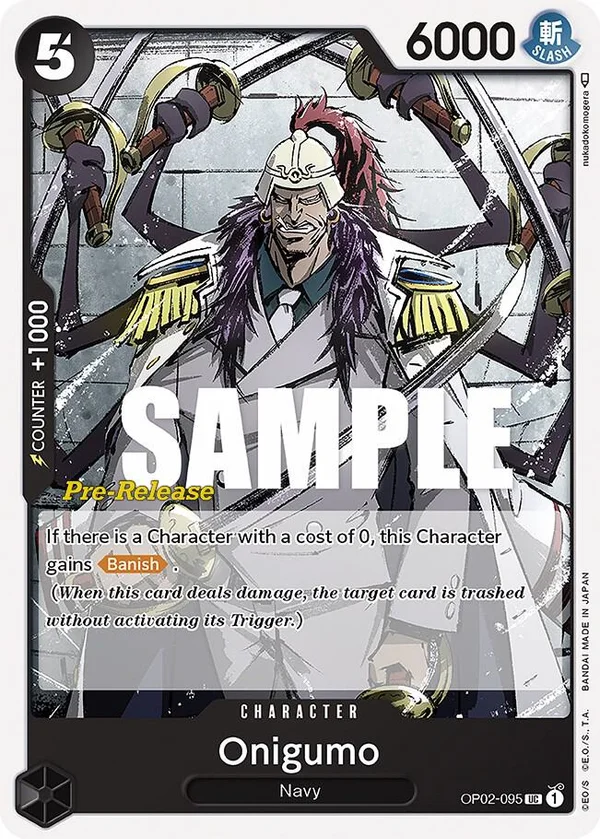 Onigumo, Paramount War Pre-Release Cards OP02-095