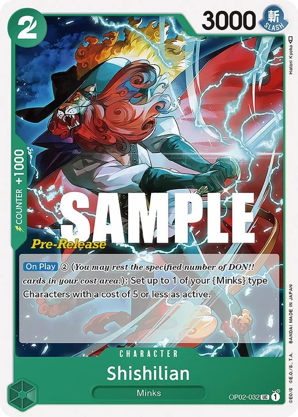 Shishilian, Paramount War Pre-Release Cards OP02-032
