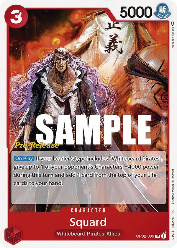 Squard, Paramount War Pre-Release Cards OP02-009