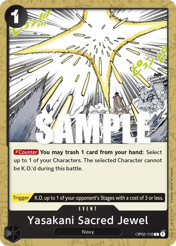 Yasakani Sacred Jewel, Paramount War OP02-118
