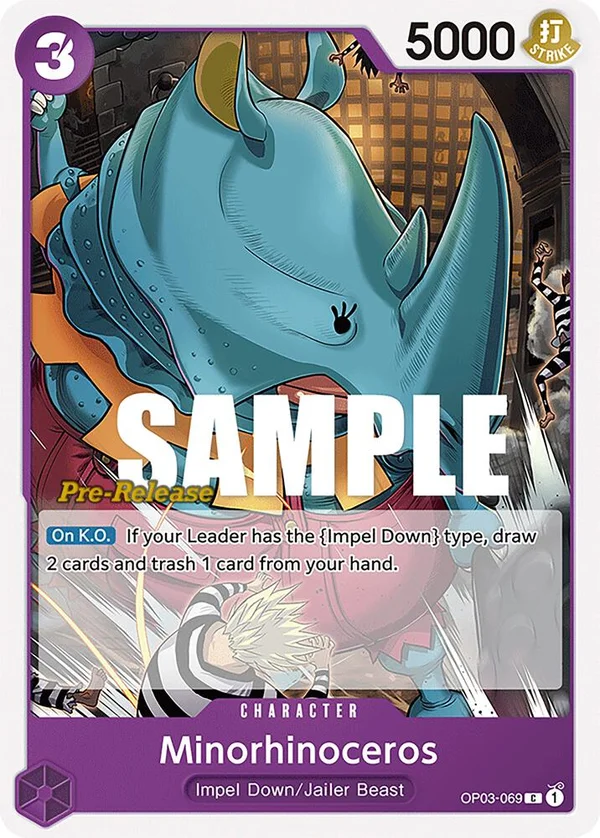 Minorhinoceros, Pillars of Strength Pre-Release Cards OP03-069