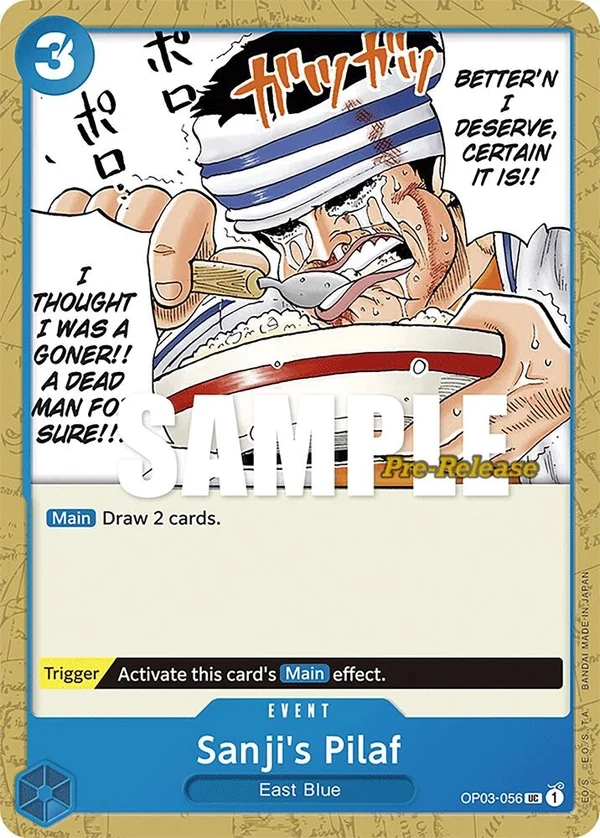 Sanji's Pilaf, Pillars of Strength Pre-Release Cards OP03-056
