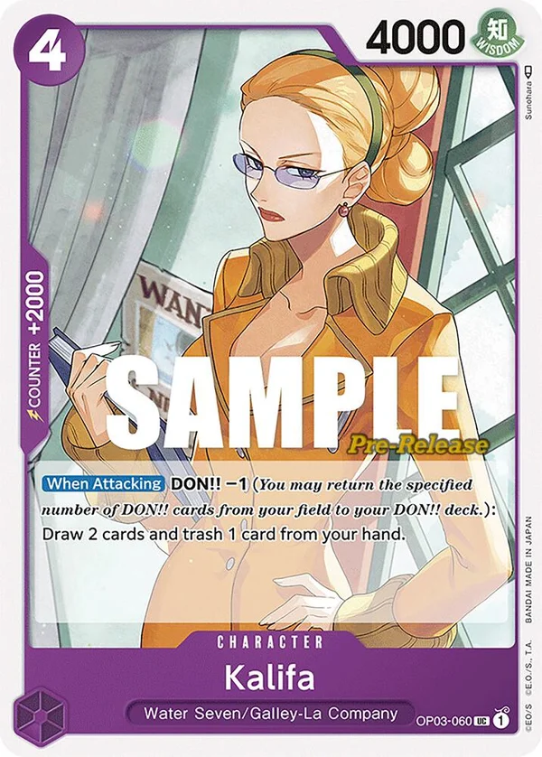 Kalifa, Pillars of Strength Pre-Release Cards OP03-060