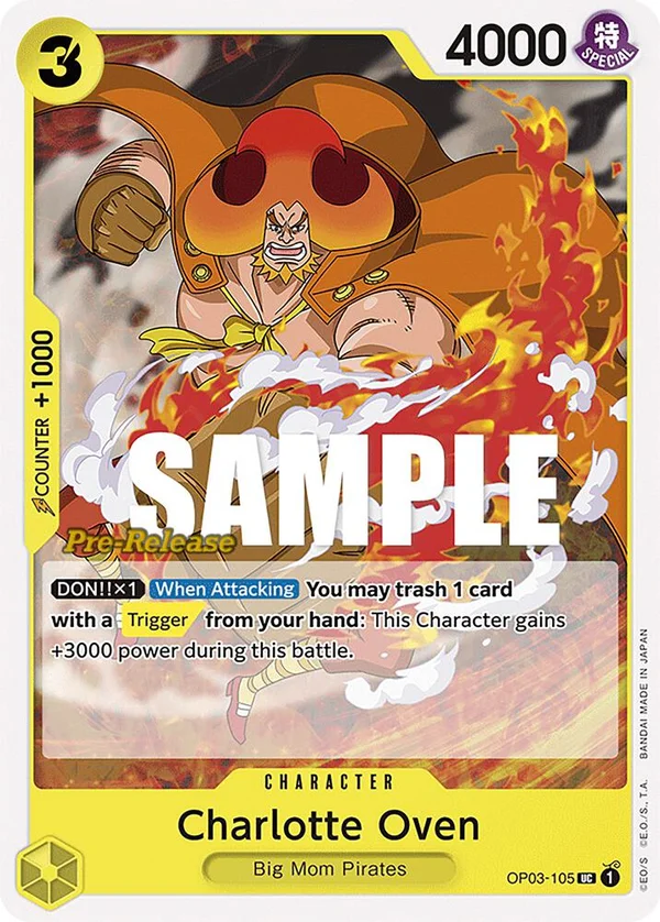 Charlotte Oven, Pillars of Strength Pre-Release Cards OP03-105