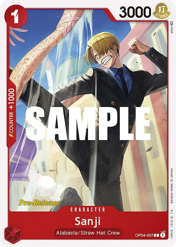Sanji, Kingdoms of Intrigue Pre-Release Cards OP04-007