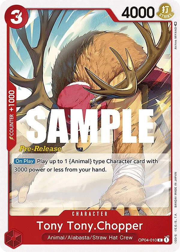 Tony Tony.Chopper, Kingdoms of Intrigue Pre-Release Cards OP04-010