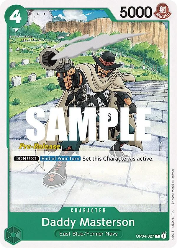 Daddy Masterson, Kingdoms of Intrigue Pre-Release Cards OP04-027