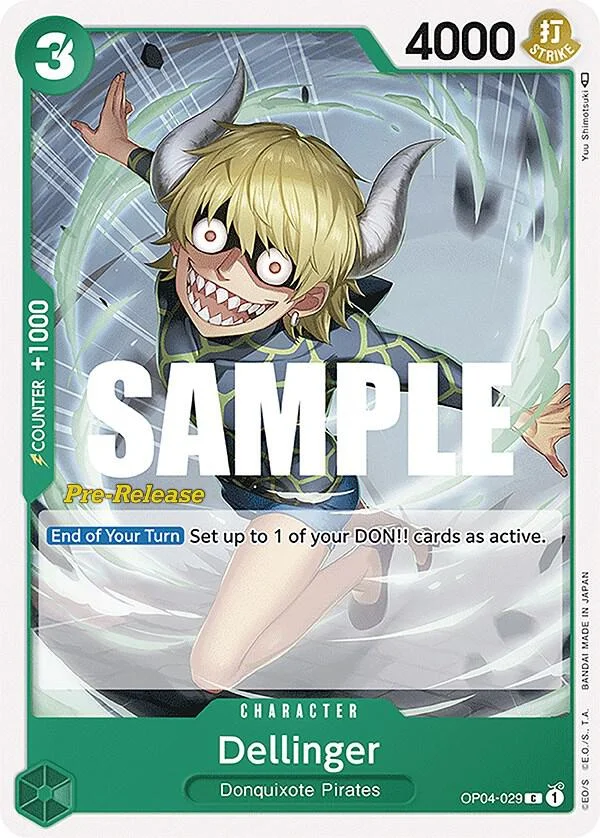 Dellinger, Kingdoms of Intrigue Pre-Release Cards OP04-029