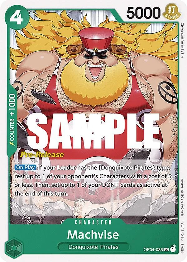 Machvise, Kingdoms of Intrigue Pre-Release Cards OP04-033