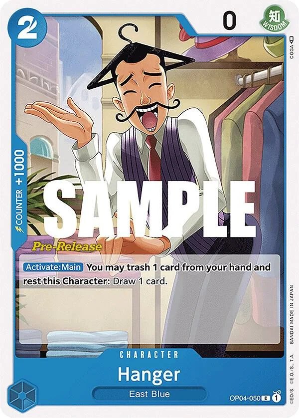 Hanger, Kingdoms of Intrigue Pre-Release Cards OP04-050