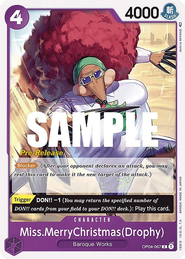Miss.MerryChristmas(Drophy), Kingdoms of Intrigue Pre-Release Cards OP04-067