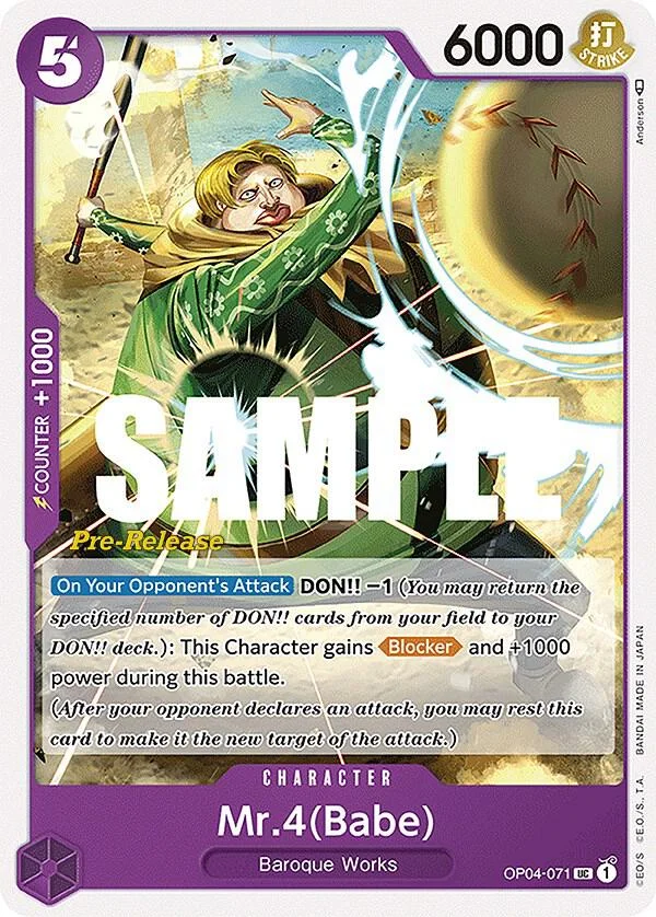 Mr.4, Kingdoms of Intrigue Pre-Release Cards OP04-071
