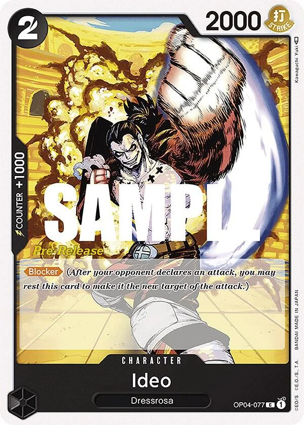 Ideo, Kingdoms of Intrigue Pre-Release Cards OP04-077