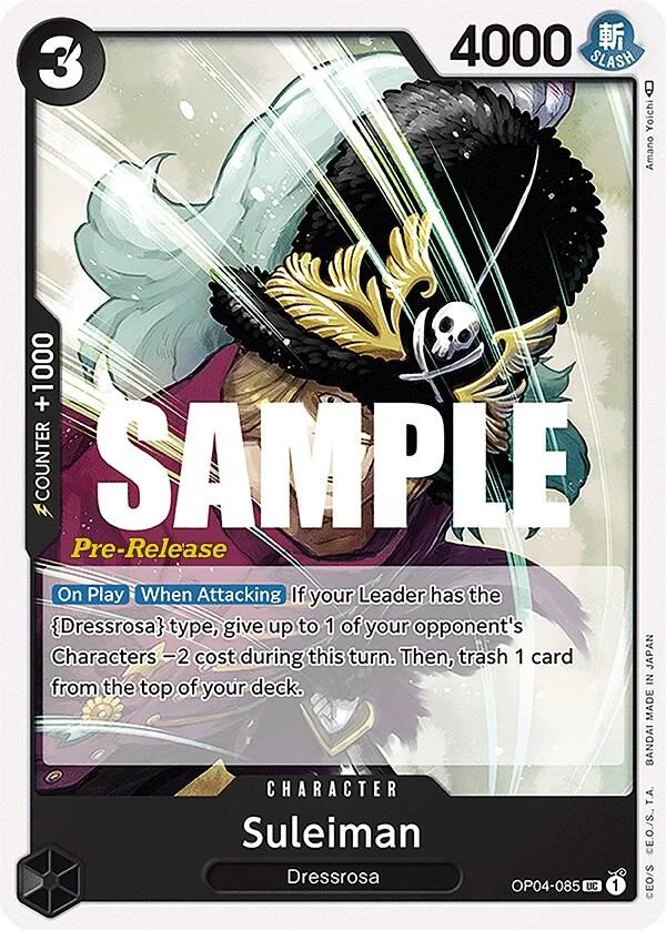 Suleiman, Kingdoms of Intrigue Pre-Release Cards OP04-085